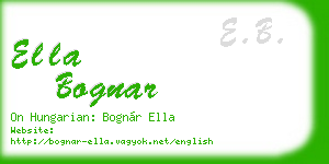 ella bognar business card